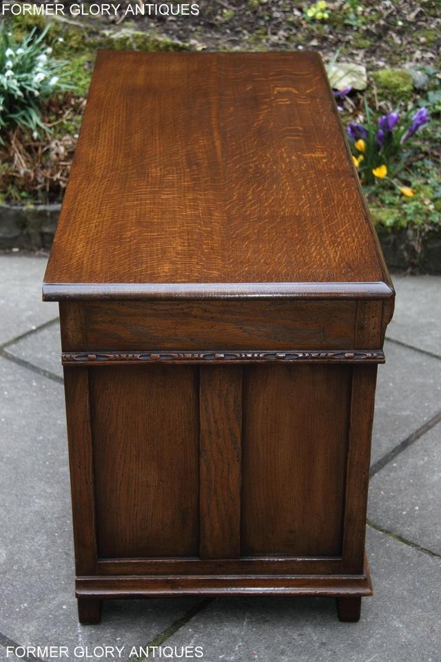 Image 74 of TITCHMARSH AND GOODWIN CARVED OAK BLANKET CHEST BOX COFFER