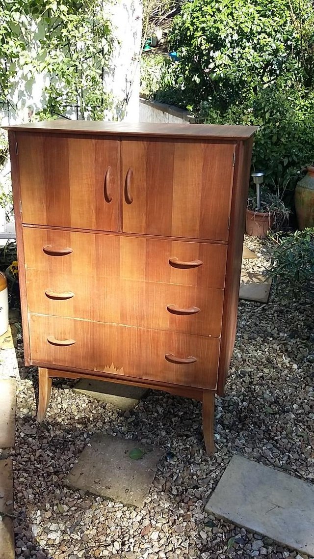 Preview of the first image of Mid Century Teak Chest of Drawers / Tall Boy by Wrighton.