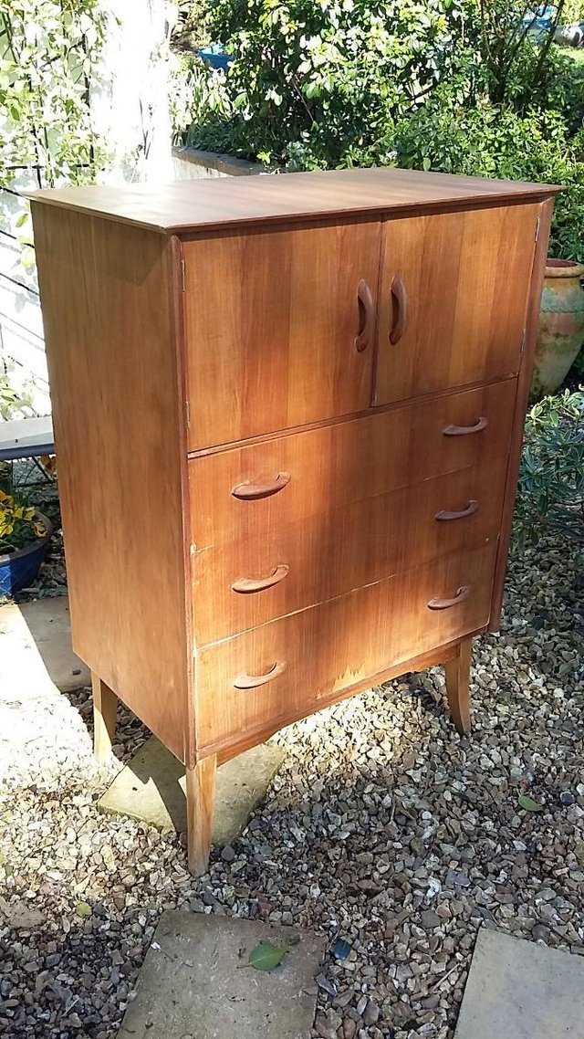 Image 4 of Mid Century Teak Chest of Drawers / Tall Boy by Wrighton