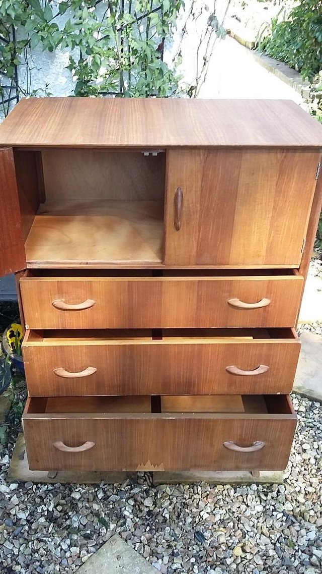 Image 5 of Mid Century Teak Chest of Drawers / Tall Boy by Wrighton