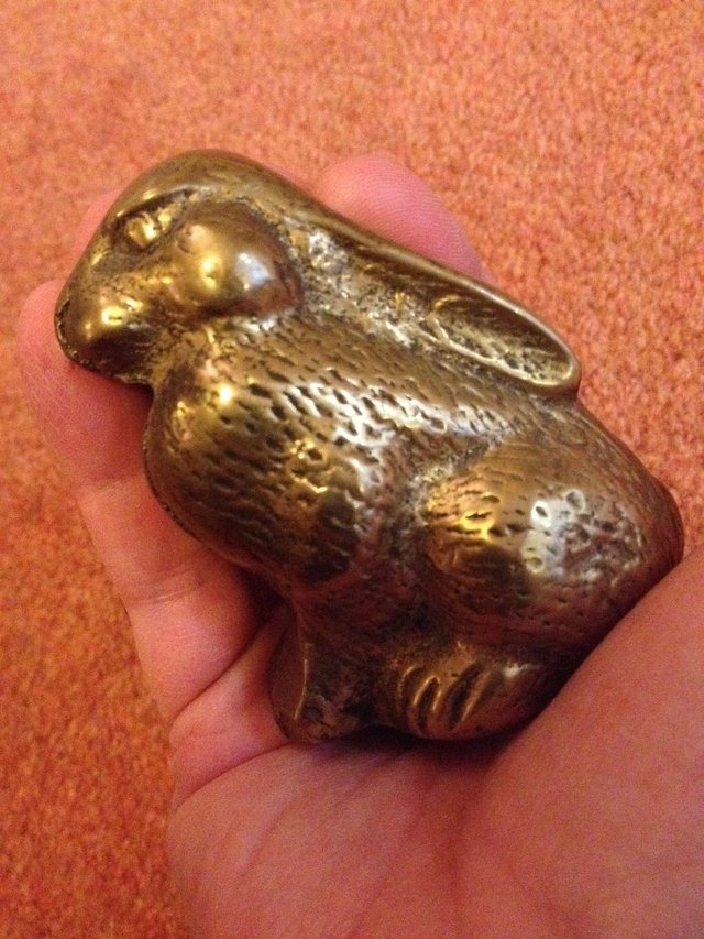 Preview of the first image of Brass Bunny / Rabbit Ornament - Solid Brass.