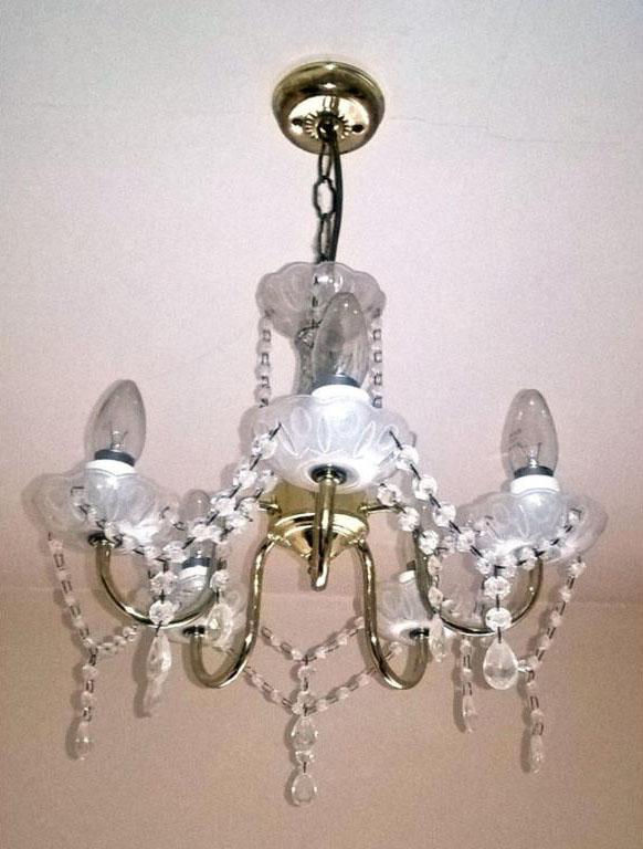 Preview of the first image of Beautiful Dining Room Lamp with Crystal Drops.