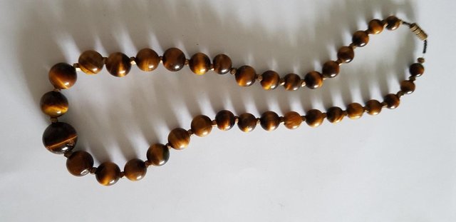 Preview of the first image of Tigers' Eye Necklace (graduated beads).