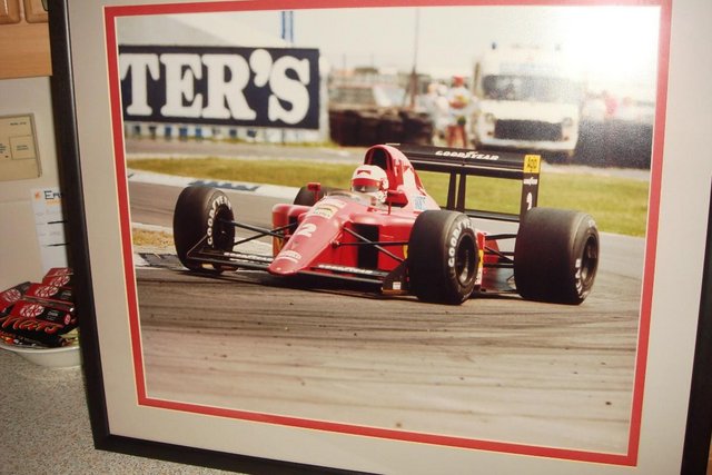 Preview of the first image of F1 - MANSELL IN A FERRARI - WHAT AN EXCELLENT PHOTOGRAPH.