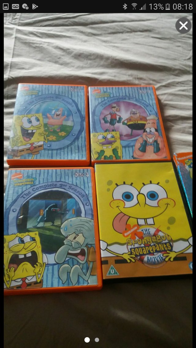 Preview of the first image of Spongebob Dvds.