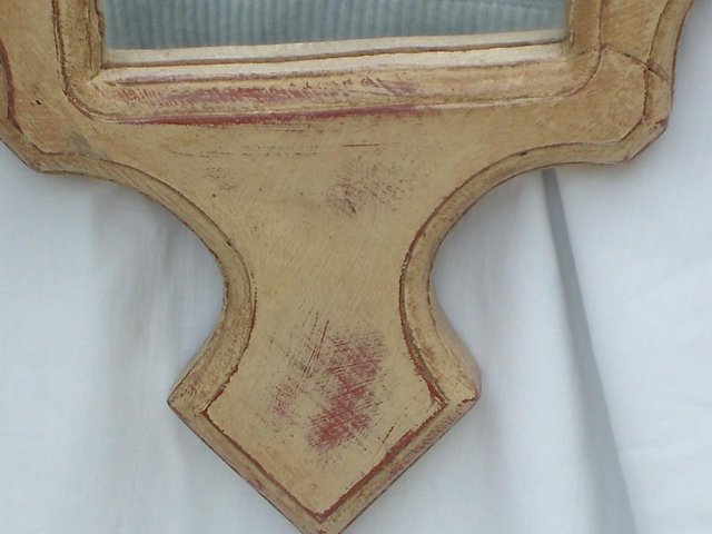 Image 2 of Gothic Cross Painted Wood Framed Mirror