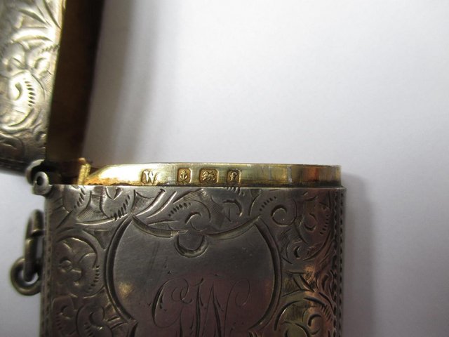 Image 2 of Antique Silver hallmarked Vesta Case