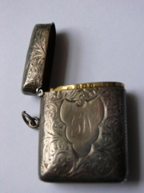 Preview of the first image of Antique Silver hallmarked Vesta Case.