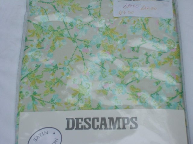 Preview of the first image of DESCAMPS Floral Cotton Satin Pillowcase NEW!.