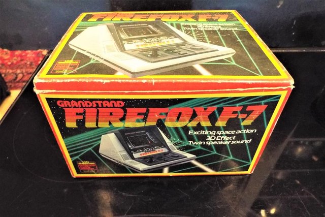 Preview of the first image of Vintage toy boxed Firefox F-7  space game.