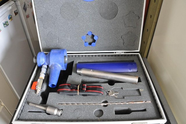 Preview of the first image of DuraDiamonWet & Dry Pro Core Drill Set & pro vacuum cleaner.