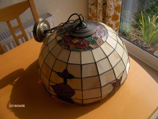 Image 2 of retro multi coloured large lamp shade