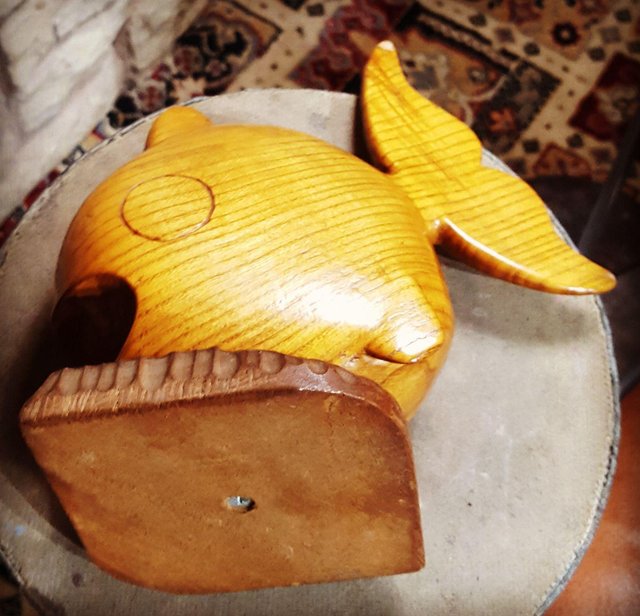 Preview of the first image of Wooden fish sculpture ornament.