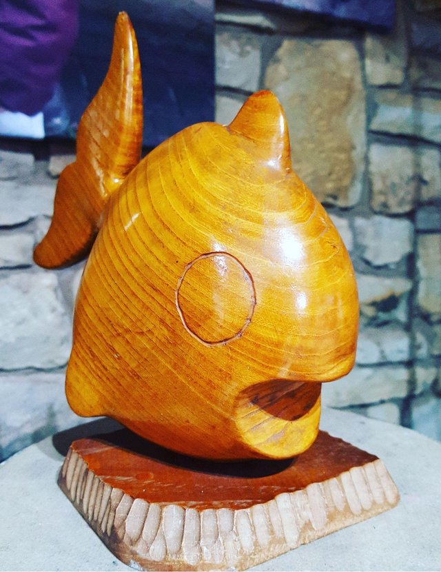 Image 2 of Wooden fish sculpture ornament
