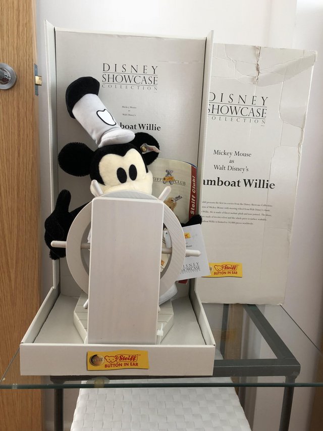 Image 2 of Steiff boxed Steamboat Willie white label ear tag