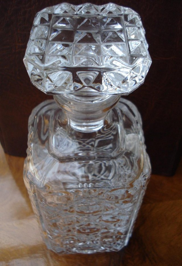 Image 3 of CUT GLASS CRYSTAL DECANTER FOR BRANDY WHISKY PORT SHERRY ETC