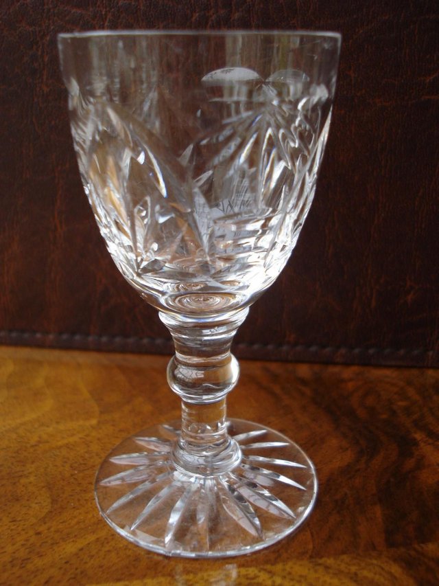 Image 3 of 5 x ANTIQUE LEAD CUT GLASS SET OF STUART CRYSTAL STOURBRIDGE