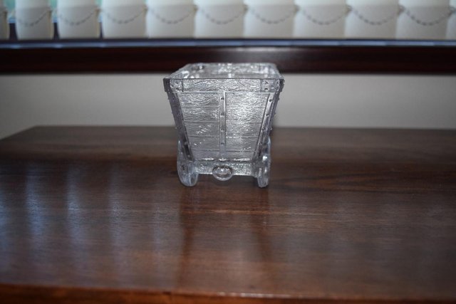 Preview of the first image of 19th century Heppell glass sugar bowl.
