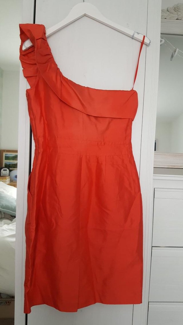 Image 2 of Deep orange REISS dress - UK size 10