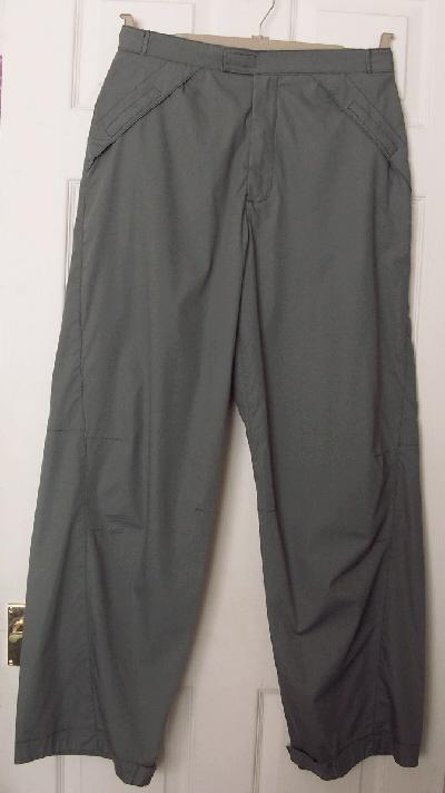 Preview of the first image of Men's Dark Khaki Trousers By Moto - Size 32R.