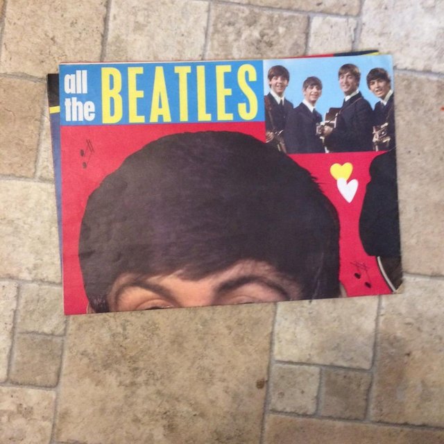 Image 2 of Beatles Newnes UK 1964 52" x 19" Large Giant Fold-Out Poster
