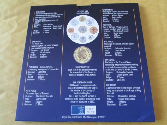 Image 2 of 1998 UNITED KINGDOM BRILLIANT UNCIRCULATED COIN COLLECTION.
