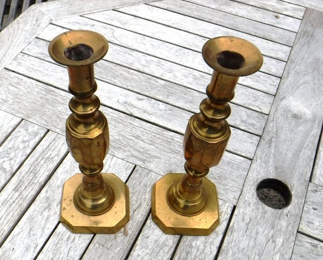Image 2 of Candlesticks Pair, Brass