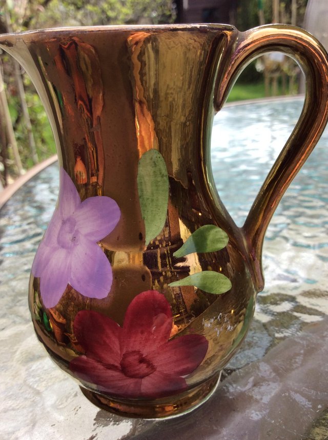 Image 2 of Small copper lustre jug