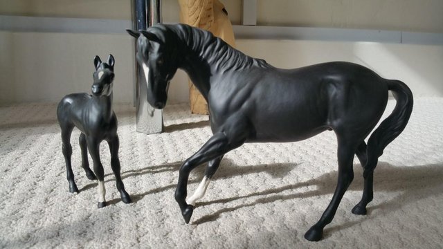 Preview of the first image of Beswick Black Beuty & foal.