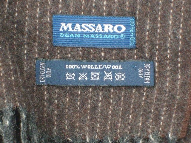 Image 2 of DEAN MASSARO Brown 100% Wool Scarf NEW!