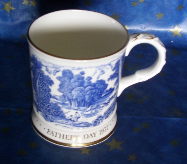 Preview of the first image of A vintage Coalport decorative Tankard 'The Anglers' Father's.