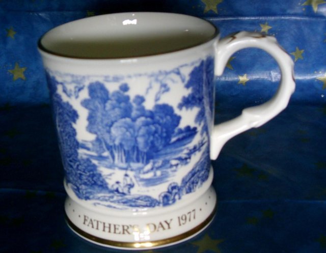 Image 2 of A vintage Coalport decorative Tankard 'The Anglers' Father's