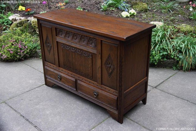 Image 2 of OLD CHARM LIGHT OAK BLANKET TOY BOX DOWER CHEST DRAWERS UNIT