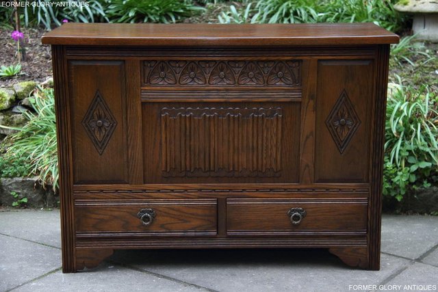 Image 39 of OLD CHARM LIGHT OAK BLANKET TOY BOX DOWER CHEST DRAWERS UNIT