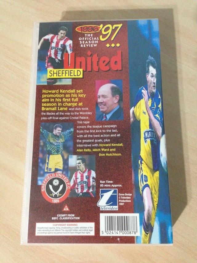 Image 2 of Sheffield United 1996-1997 Season Review VHS
