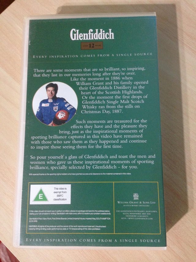 Image 2 of Glenfiddich Inspirational Moments VHS