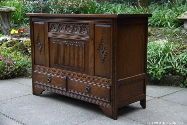 Image 53 of OLD CHARM LIGHT OAK BLANKET TOY BOX DOWER CHEST DRAWERS UNIT
