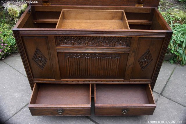 Image 55 of OLD CHARM LIGHT OAK BLANKET TOY BOX DOWER CHEST DRAWERS UNIT