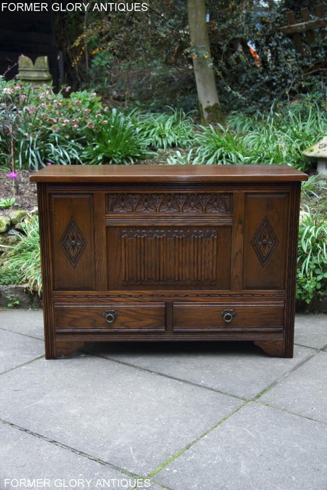 Image 58 of OLD CHARM LIGHT OAK BLANKET TOY BOX DOWER CHEST DRAWERS UNIT