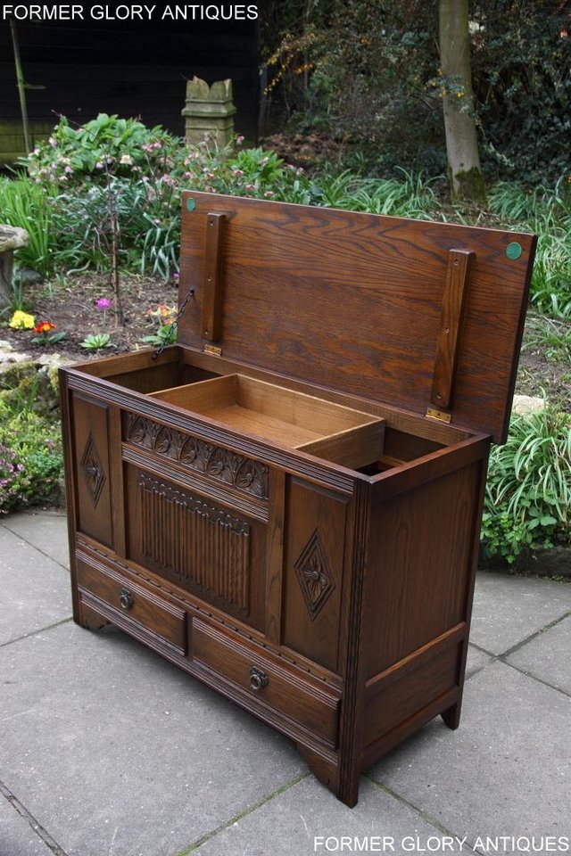 Image 74 of OLD CHARM LIGHT OAK BLANKET TOY BOX DOWER CHEST DRAWERS UNIT