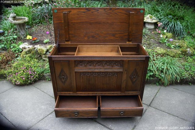Image 96 of OLD CHARM LIGHT OAK BLANKET TOY BOX DOWER CHEST DRAWERS UNIT