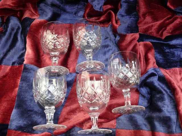 Image 3 of 5 Cut Glass table Glasses