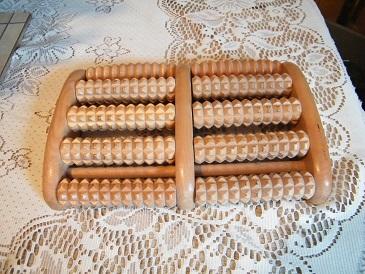 Preview of the first image of WOODEN FOOT MASSAGER / ROLLER.