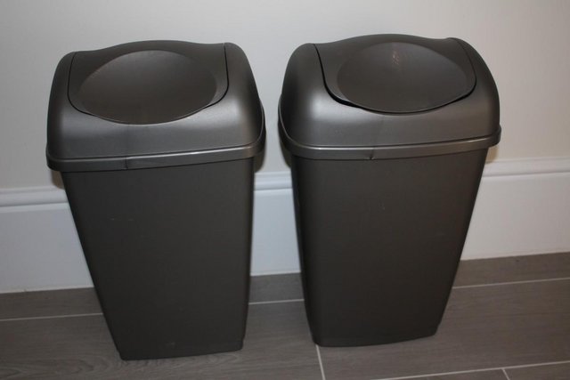 Preview of the first image of Grey swing top bins.