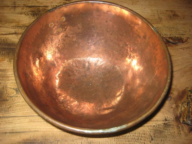 Preview of the first image of Two heavy duty Copper Mixing Bowls for sale.