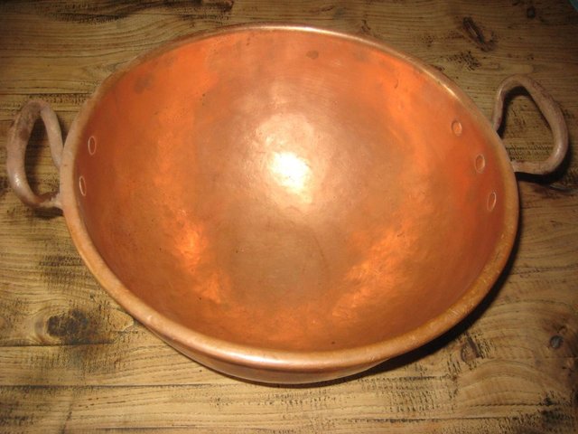 Image 2 of Two heavy duty Copper Mixing Bowls for sale
