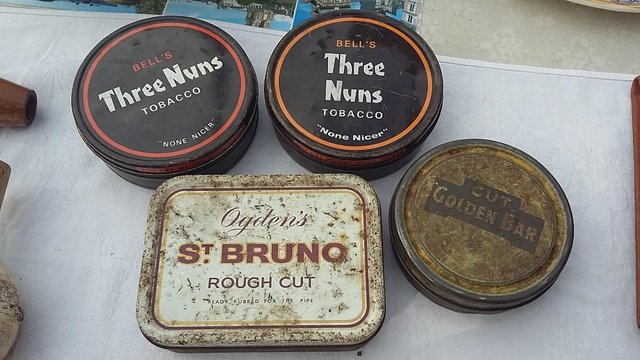 Preview of the first image of 3 Vintage Tobacco Tins - Ogdens St Bruno & Bell's.