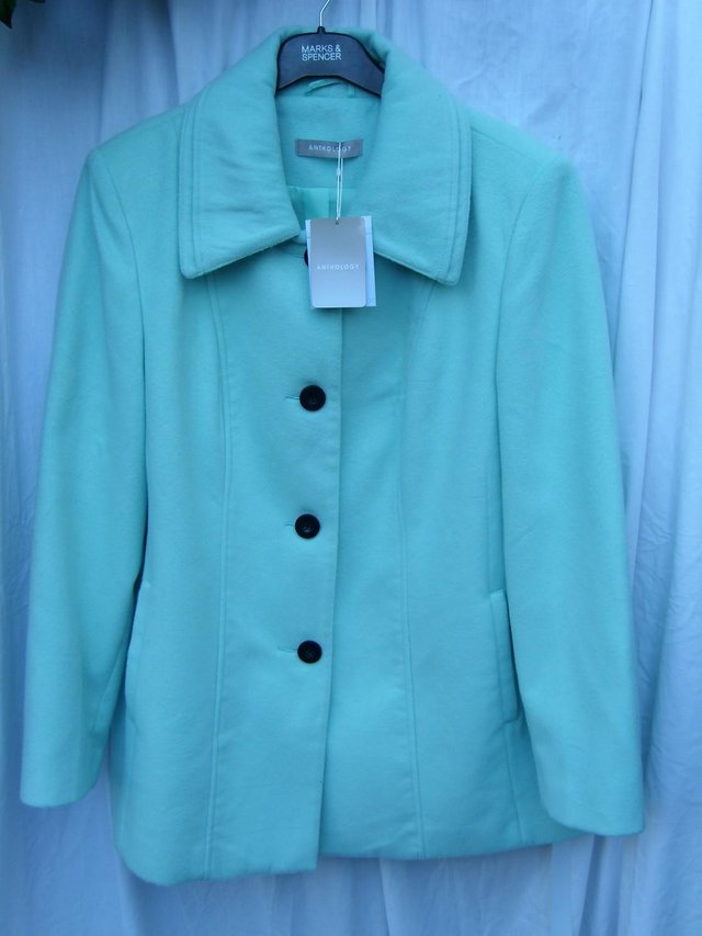 Preview of the first image of ANTHOLOGY Mint Green Jacket - Size 20 NEW+TAGS.