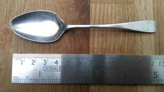 Preview of the first image of A Fine Georgian Hallmarked Silver Tea Spoon early 1800s.