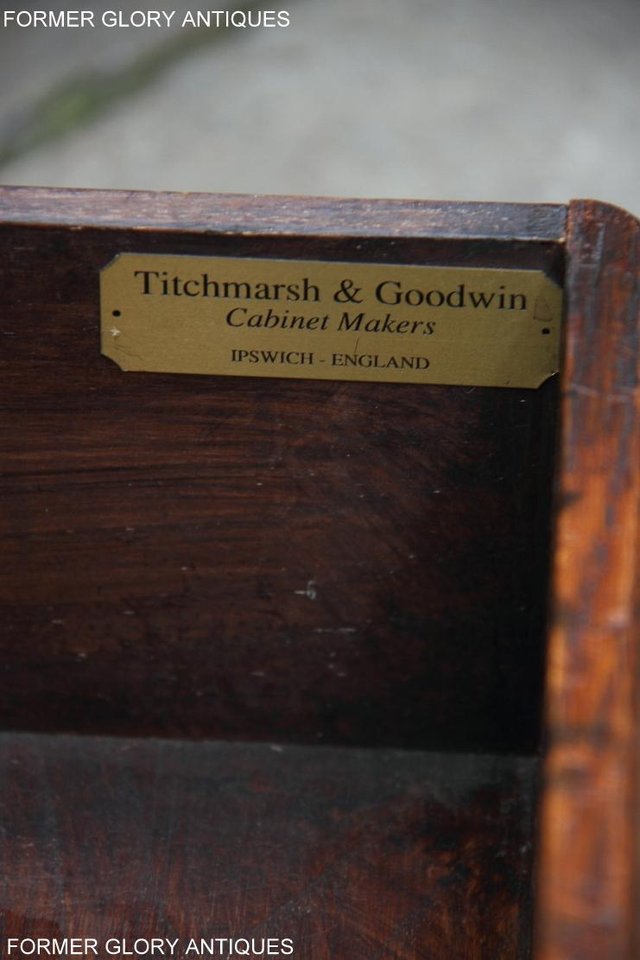 Image 32 of TITCHMARSH GOODWIN OAK BLANKET TOY DOWER CHEST BOX TV STAND